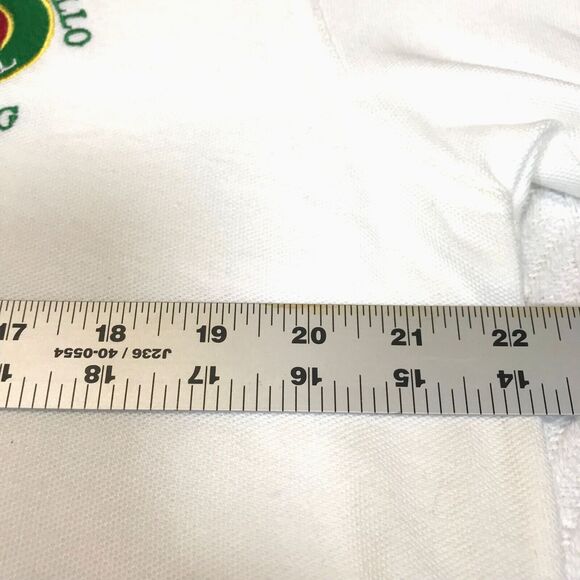 Golf Outing Mens Golf Polo Shirt Size L White NWT Garfield UNICO NJ Italy A+ - Picture 7 of 8